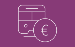 Symbol Bus mit Eurozeichen