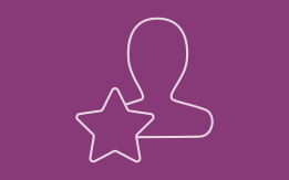 Symbol Mensch mit Stern